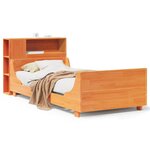 vidaXL Cadre de lit sans matelas cire marron 75x190 cm bois pin massif