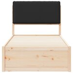 vidaXL Cadre de lit avec tête de lit rembourrée Noir 100 x 200 cm