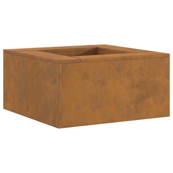 Foyer vidaXL Carré 60x60x30 cm en Acier Résistant aux Intempéries