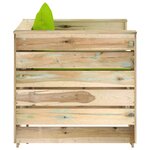 vidaXL Salon de jardin 2 Pièces avec coussins Bois imprégné de vert