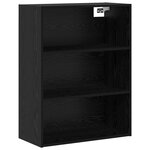 vidaXL Haut Armoire Chêne noir 69 5 x 34 x 180 cm Bois d'ingénierie