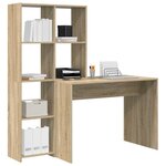 vidaXL Bureau Chêne Sonoma 138 5 x 55 x 143 cm Bois d'ingénierie