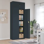vidaXL Classeur anthracite 90x40x240 cm acier