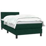 vidaXL Sommier à lattes de lit et matelas vert foncé 80x220 cm velours
