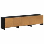 vidaXL Armoire TV avec LEDs avec tiroir Chêne noir 162 x 34 x 40 cm