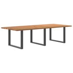 vidaXL Table à manger marron clair bois de chêne massif rectangulaire