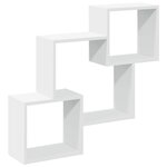 vidaXL Armoire murale 78x18x71 cm blanc bois d'ingénierie
