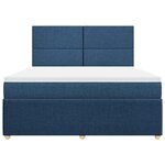 vidaXL Sommier à lattes de lit avec matelas Bleu 180x200 cm Tissu