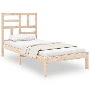 vidaXL Cadre de lit sans matelas bois massif 75x190 cm