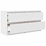 vidaXL Meuble TV blanc 100x35x54 cm bois d'ingénierie