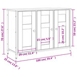 vidaXL Buffet chêne marron 100x35x70 cm bois d'ingénierie