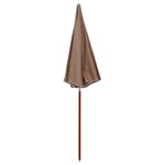 vidaXL Parasol avec mât en acier 240 cm Taupe