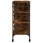 vidaXL Chariot de cuisine chêne fumé 87 5x38 5x84 5 cm bois ingénierie