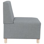 vidaXL Fauteuil Sofa Gris Clair 55 cm Tissu 2 Pièces Gris clair