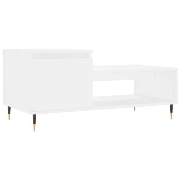 vidaXL Table basse Blanc 100x50x45 cm Bois d'ingénierie