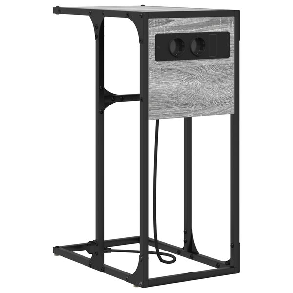 vidaXL Table de chevet Sonoma gris 41.5 x 26 x 60.5 cm