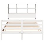 vidaXL Lit bibliothèque sans matelas blanc 120x190 cm bois pin massif