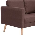 vidaXL Canapé à 2 places Tissu Marron