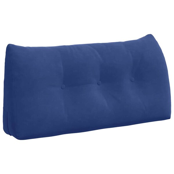 vidaXL Coussin de Dos Bleu police 100 x 24 x 50 cm Velours