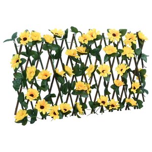 vidaXL Treillis de lierre artificiel extensible jaune 180x20 cm