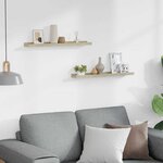 vidaXL Étagères murales 2 pièces Chêne Sonoma 60x9x3 cm