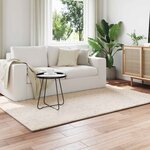 vidaXL Tapis de surface HUARTE Beige 200 x 140 cm Polyester