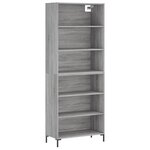 vidaXL Buffet sonoma gris 69 5x32 5x180 cm bois d'ingénierie