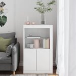 vidaXL Armoire latérale avec éclairage LED blanc bois d'ingénierie
