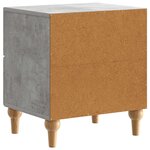 vidaXL Cabinet de chevet 2 Pièces Gris béton 43 x 34 5 x 48 cm
