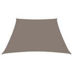 vidaXL Voile de parasol Tissu Oxford trapèze 2/4x3 m Taupe