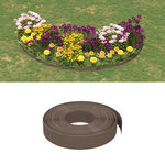 vidaXL Bordures de jardin 4 Pièces marron 10 m 10 cm polyéthylène