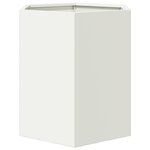 vidaXL Jardinières 2 Pièces blanc hexagone 46x40x45 cm acier