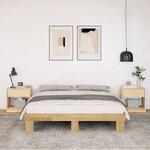 vidaXL Cadre de lit sans matelas 135x190 cm bois massif de chêne