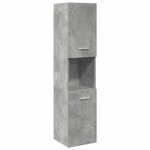 vidaXL Ensemble de meubles de salle de bain 4 Pièces gris béton