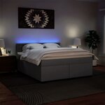 vidaXL Sommier à lattes de lit avec matelas Gris 180x200 cm Similicuir