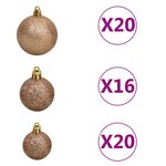 vidaXL Arbre de Noël artificiel pré-éclairé et boules 400 cm vert