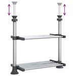 vidaXL Étagère de cuisine 50x25x(50-70) cm aluminium