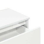 vidaXL Tables de chevet 2Pièces Blanc brillant 40x30x39cm Bois ingénierie