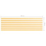 vidaXL Écran de balcon Blanc et jaune 90x300 cm Tissu Oxford