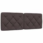 vidaXL Cadre de lit avec LED sans matelas marron foncé 140x190cm tissu