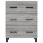 vidaXL Buffet sonoma gris 69 5x34x90 cm bois d'ingénierie
