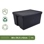 Pack and Move - Lot 5 Boîtes Stockage Plastique - 59 5 x 80 x 42 cm - 380KG Max - Stockage  Outils  Bricolage - Ultra Résistant - Réutilisable - 150L