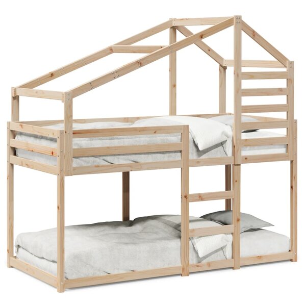vidaXL Lit superposé sans matelas 75x190 cm bois de pin massif