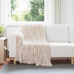 vidaXL Couvertures à jeter 6 Pièces Beige 150 x 130 cm Toison