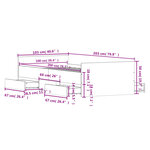 vidaXL Cadre de lit tête de lit et pied de lit chêne sonoma 100x200 cm