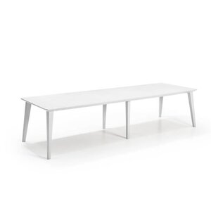 ALLIBERT JARDIN Table Lima 320 8-10 personnes avec allonge - Design contemporain - Blanc