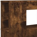 vidaXL Tête de lit à LED chêne fumé 220x18 5x103 5cm bois d'ingénierie