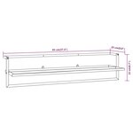 vidaXL Porte-serviettes Blanc 95x25x22 cm Fer