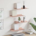 vidaXL Étagère flottante 4 Pièces Rose 40 x 18 x 2 5 cm Acier