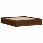 vidaXL Cadre de lit chêne marron 180x200 cm super king
